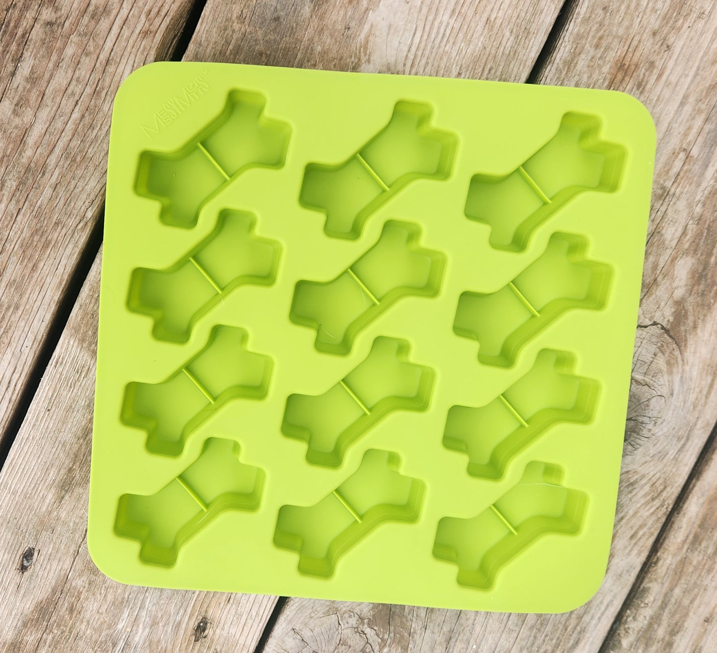 Silicone bone mold green