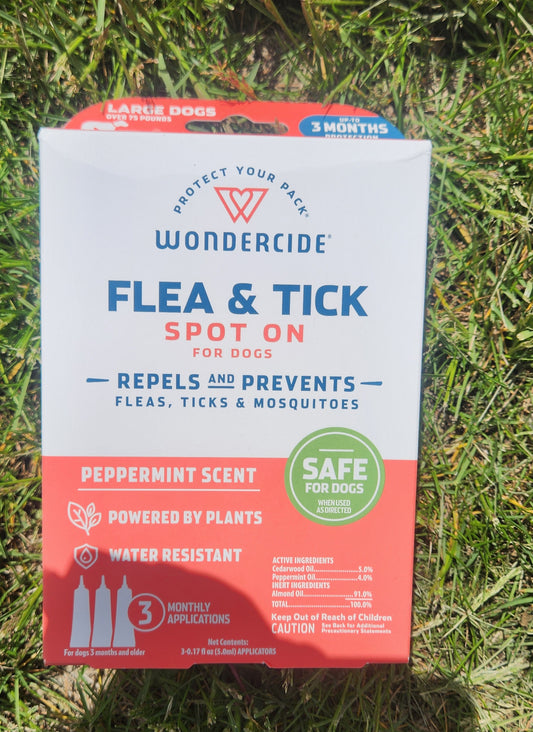 Large dog flea/tick spot on