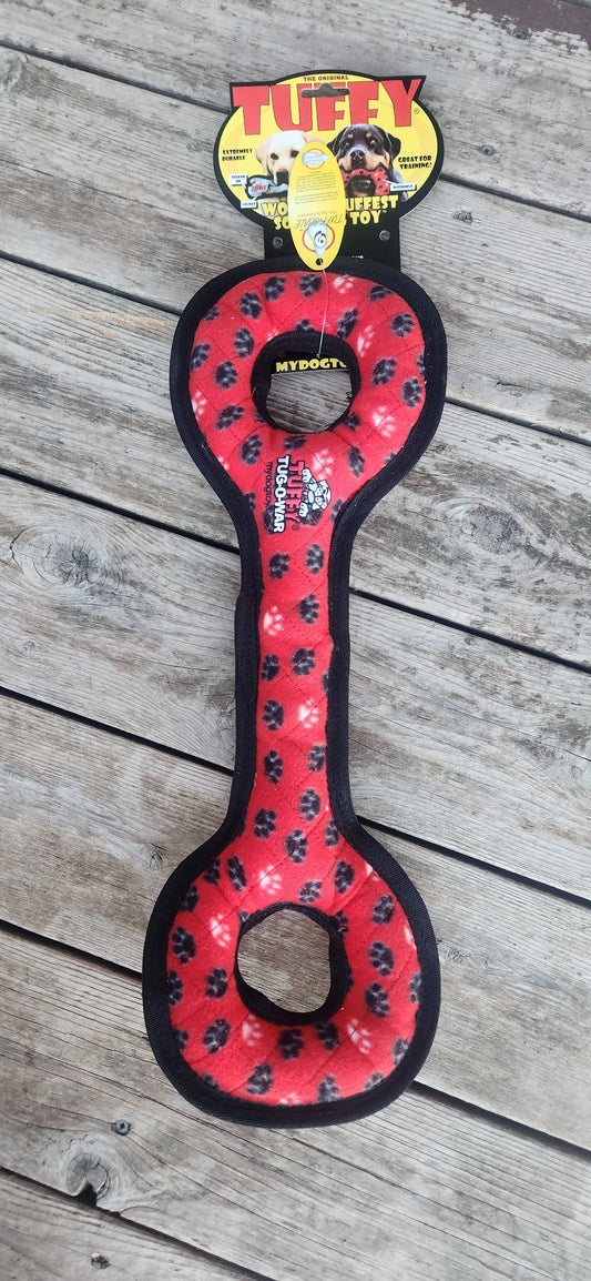 XL Tug Toy Red Paw Prints