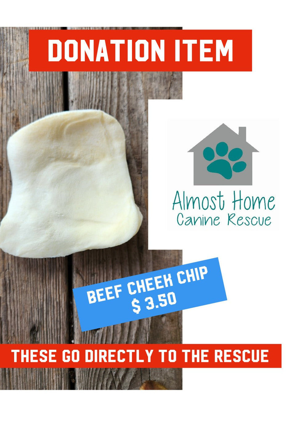 Beef cheek chip plain