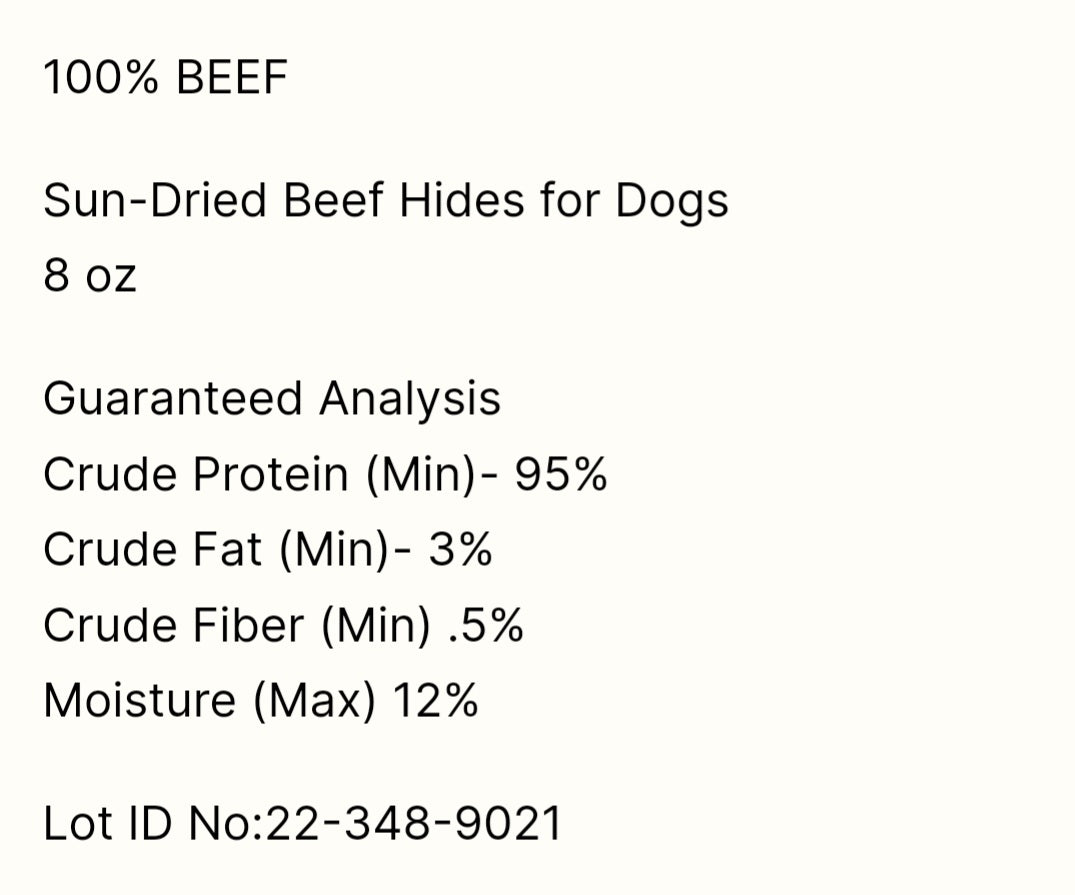 Cow Hide Chew Medium (each)